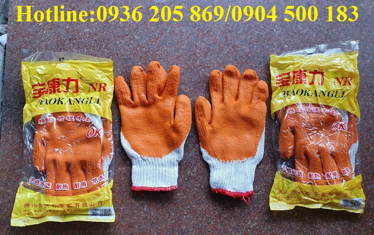 GĂNG TAY SỢI PHỦ SƠN CAM DÀY BAOKANGLI_TQ