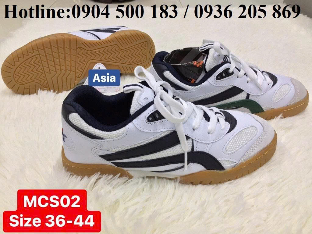 Giầy vải Asia vá da/Giầy asia cầu lông chuyên dụng